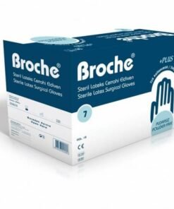 Brosch Steril Latex Cerrahi Eldiven – Pudrasız 1 Çift 7 Numara