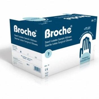 Brosch Steril Latex Cerrahi Eldiven – Pudrasız 1 Çift 7 Numara