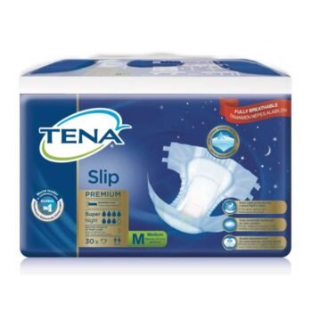 TENA Slip Premium Super Night Bel Bantlı Hasta Bezi, Orta Boy (M), 7 Damla, 30'lu Paket