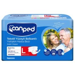 Canped Tekstil Yüzeyli Bel Bantlı Yetişkin Hasta Bezi Large 30'lu