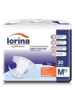 Lorina Tekstil Yüzeyli Bel Bantlı Yetişkin Hasta Bezi Medium 30'lu Paket