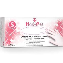 Has-Pet Lateks Muayene Eldiveni Pudrasız 100 Adet Small