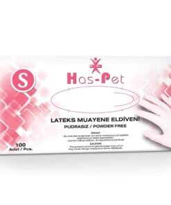 Has-Pet Lateks Muayene Eldiveni Pudrasız 100 Adet Small