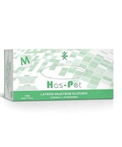 Has-Pet Lateks Muayene Eldiveni Pudralı 100 Adet Medium