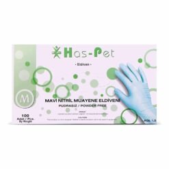 Has-Pet Mavi Nitril Eldiven 100 Adet Medium