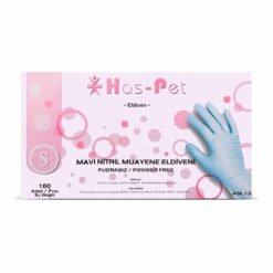 Has-Pet Mavi Nitril Eldiven 100 Adet Small