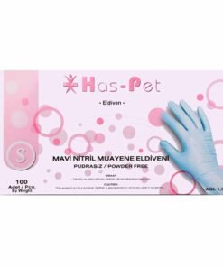 Has-Pet Mavi Nitril Eldiven 100 Adet Small