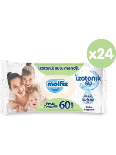 Molfix İzotonik Sulu Islak Mendil Ferah Temizlik 60'lı 24 Paket