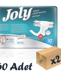 Joly Esnek Bel Bantlı Yetişkin Hasta Bezi Medium 30'lu 2 Paket 60 Adet