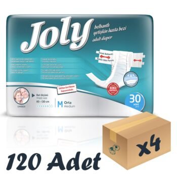 Joly Esnek Bel Bantlı Yetişkin Hasta Bezi Medium 30'lu 4 Paket 120 Adet