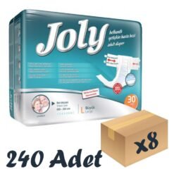Joly Esnek Bel Bantlı Yetişkin Hasta Bezi Large 30'lu 8 Paket 240 Adet