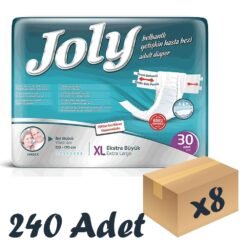 Joly Esnek Bel Bantlı Yetişkin Hasta Bezi XLarge 30'lu 8 Paket 240 Adet