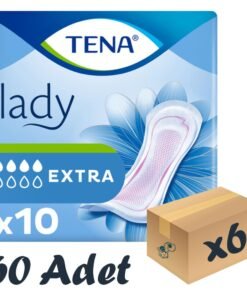 TENA Lady Extra, Kadın Mesane Pedi, 4 Damla, 10'lu 6 Paket 60 Adet