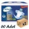TENA Slip Premium Super Night Bel Bantlı Hasta Bezi, Orta Boy (M), 7 Damla, 30'lu 2 Paket 60 Adet