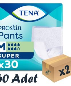 TENA ProSkin Pants Super Emici Külot, Orta Boy (M), 7 Damla, 30'lu 2 Paket 60 Adet