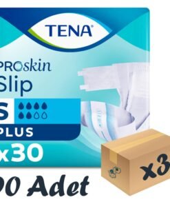 TENA ProSkin Slip Plus Bel Bantlı Hasta Bezi, Küçük Boy (S), 6 Damla, 30'lu 3 Paket 90 Adet