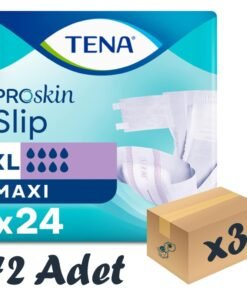 TENA Slip Maxi Bel Bantlı Hasta Bezi, En Büyük Boy (XL), 8 Damla, 24'lü 3 Paket 72 Adet