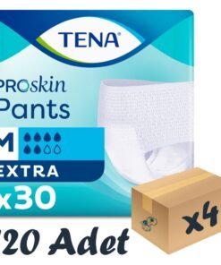 TENA ProSkin Pants Extra Emici Külot, Orta Boy (M), 6 Damla, 30'lu 4 Paket 120 Adet