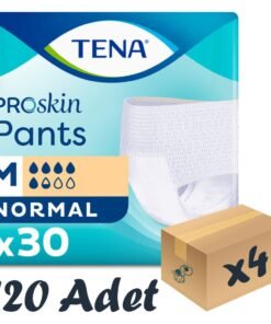 TENA ProSkin Pants Normal Emici Külot, Orta Boy (M), 5.5 Damla, 30'lu 4 Paket 120 Adet
