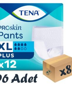 TENA ProSkin Pants Plus Emici Külot, En Büyük Boy (XL), 6 Damla, 12'li 8 Paket 96 Adet