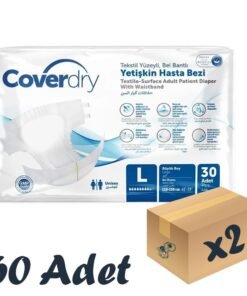 Coverdry Tekstil Yüzeyli Bel Bantlı Yetişkin Hasta Bezi Large 30'lu 2 Paket 60 Adet