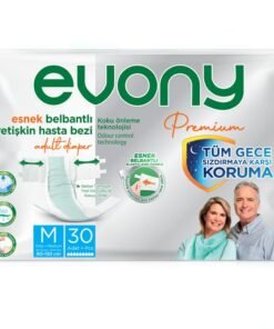 Evony Premium Esnek Bel Bantlı Yetişkin Hasta Bezi Medium 30'lu Paket