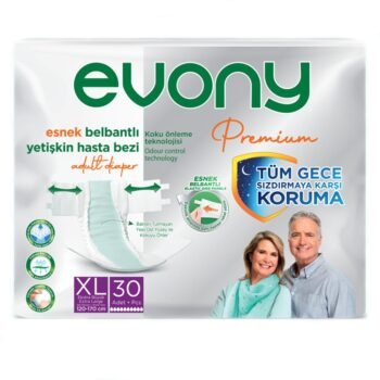 Evony Premium Esnek Bel Bantlı Yetişkin Hasta Bezi XLarge 30'lu Paket