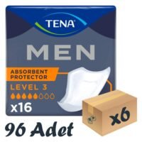 TENA Men Level-3, Erkek Mesane Pedi, 5 Damla, 16'lı 6 Paket 96 Adet