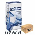 Medcare Classic Emici Külot Yetişkin Hasta Bezi 5,5 Damla Large L Beden 30'lu 4 Paket 120 Adet