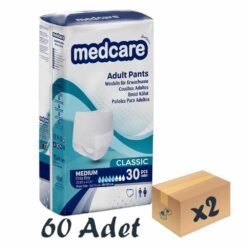 Medcare Classic Emici Külot Yetişkin Hasta Bezi 5,5 Damla Medium M Beden 30'lu 2 Paket 60 Adet