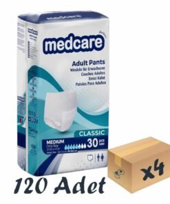 Medcare Classic Emici Külot Yetişkin Hasta Bezi 5,5 Damla Medium M Beden 30'lu 4 Paket 120 Adet