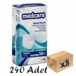 Medcare Classic Emici Külot Yetişkin Hasta Bezi 5,5 Damla Medium M Beden 30'lu 8 Paket 240 Adet