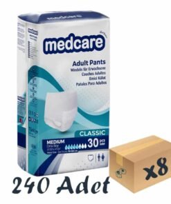 Medcare Classic Emici Külot Yetişkin Hasta Bezi 5,5 Damla Medium M Beden 30'lu 8 Paket 240 Adet