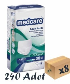 Medcare Classic Emici Külot Yetişkin Hasta Bezi 5,5 Damla XLarge XL Beden 30'lu 8 Paket 240 Adet