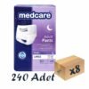 Medcare Maxi Emici Külot Yetişkin Hasta Bezi Large L Beden 8 Damla 30'lu 8 Paket 240 Adet