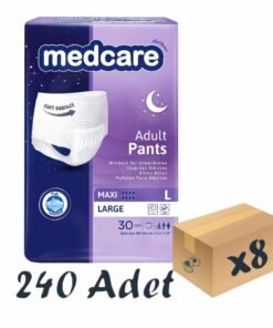 Medcare Maxi Emici Külot Yetişkin Hasta Bezi Large L Beden 8 Damla 30'lu 8 Paket 240 Adet