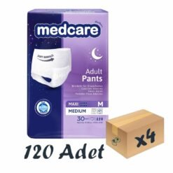 Medcare Maxi Emici Külot Yetişkin Hasta Bezi Medium M Beden 8 Damla 30'lu 4 Paket 120 Adet