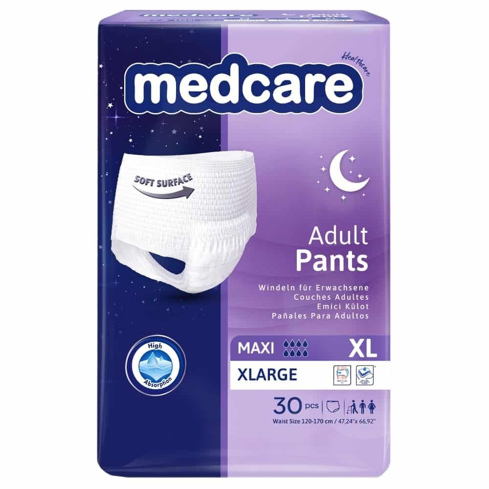 Medcare Maxi Emici Külot Yetişkin Hasta Bezi XLarge XL Beden 8 Damla 30'lu Paket