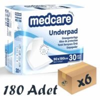 Medcare Normal Yatak Koruyucu Örtü 90x180cm 30'lu 6 Paket 180 Adet (Mavi)