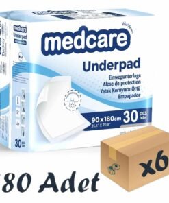 Medcare Normal Yatak Koruyucu Örtü 90x180cm 30'lu 6 Paket 180 Adet (Mavi)
