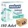 Medcare Plus Yatak Koruyucu Örtü 60x90cm 30'lu 6 Paket 180 Adet (Yeşil)