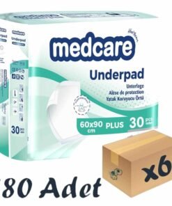 Medcare Plus Yatak Koruyucu Örtü 60x90cm 30'lu 6 Paket 180 Adet (Yeşil)