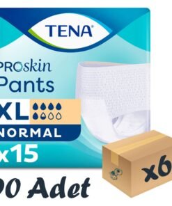TENA ProSkin Pants Normal Emici Külot, En Büyük Boy (XL), 5.5 Damla, 15’li 6 Paket 90 Adet