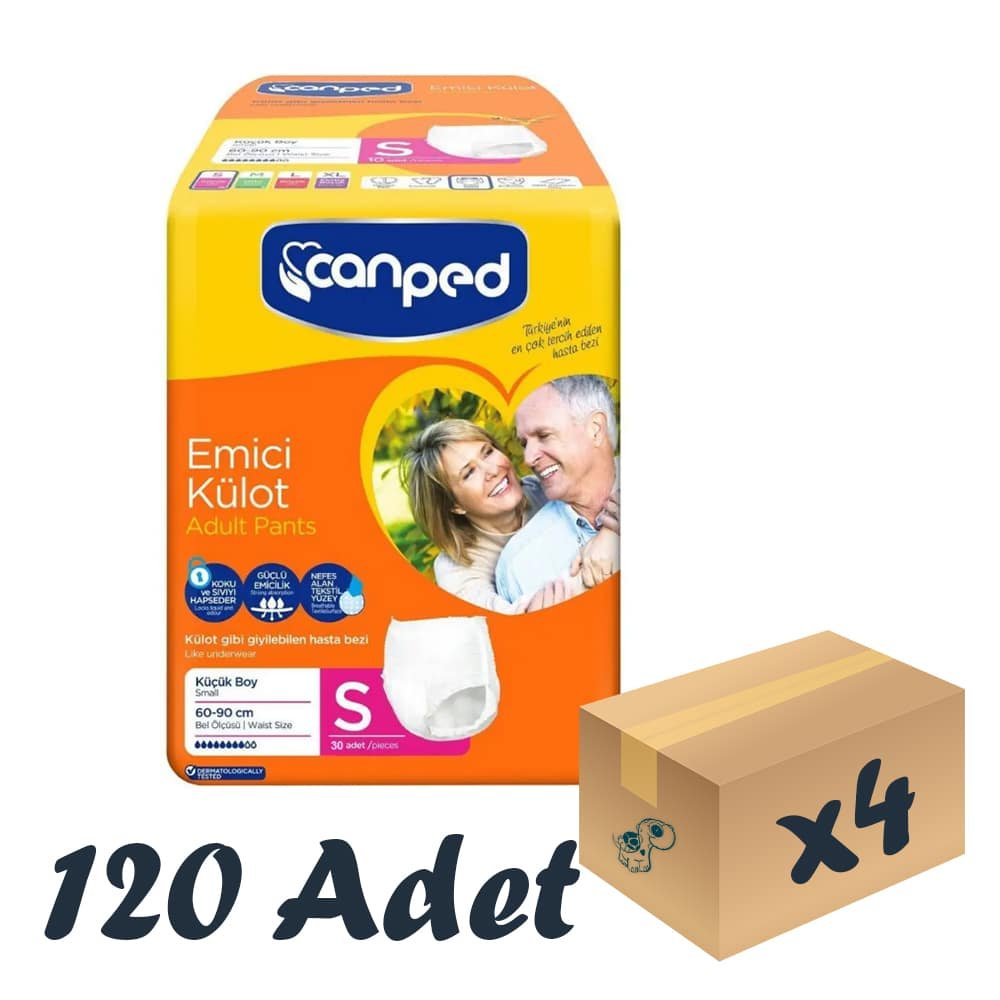 Canped Emici Külot Small 30'lu 4 Paket 120 Adet