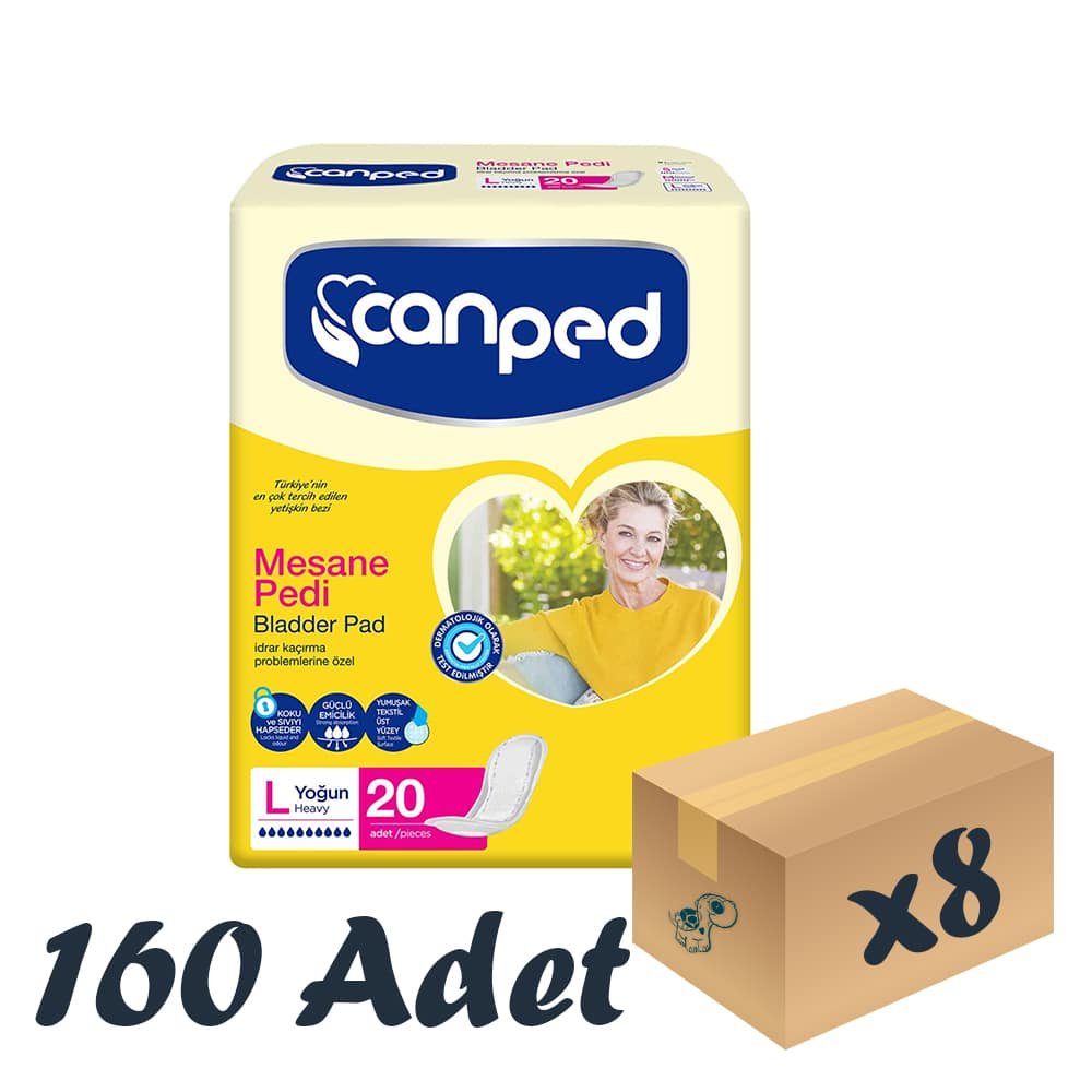 Canped Kadın Yoğun Mesane Pedi Large 20'li 8 paket 160 Adet