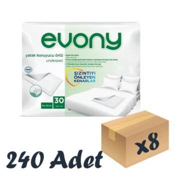 Evony Yatak Koruyucu Örtü 60x90 cm 30'lu 8 Paket 240 Adet