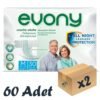 Evony Bel Bantlı Yetişkin Hasta Bezi Medium 30'lu 2 Paket 60 Adet