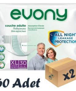 Evony Bel Bantlı Yetişkin Hasta Bezi XLarge 30'lu 2 Paket 60 Adet