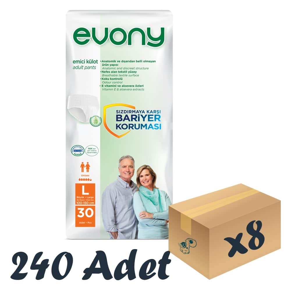 Evony Emici Hasta Külodu Large 30'lu 8 Paket 240