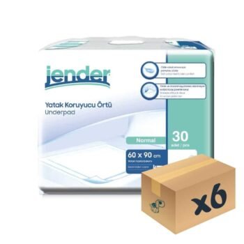 Jender Yatak Koruyucu Örtü 60x90 cm 30'lu 6 Paket 180 Adet Underpad